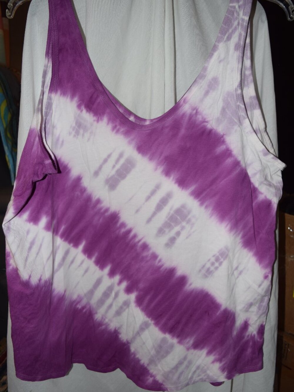 Terra & Sky Pullover Tank Top, Tie Dye, 1X (16-18)